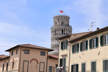 Sticker - Ansicht des schiefen Turms von Pisa in Italien