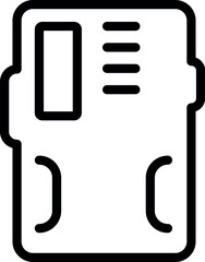 Poster - Simple black and white vector illustration of a clipboard with a document attached