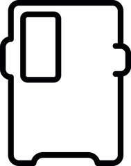 Poster - Black and white line drawing of a file folder icon for organizational concepts