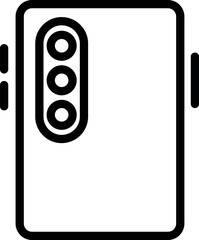 Poster - Sleek and modern simplified smartphone outline icon in vector format with simplistic design for digital illustration and user interface app