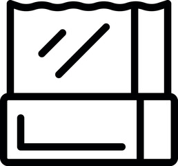 Poster - Simplified outline of a chocolate bar, ideal for logos and minimalist designs