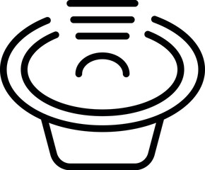 Sticker - Minimalistic vector icon depicting a disposable coffee cup lid, suitable for various design needs