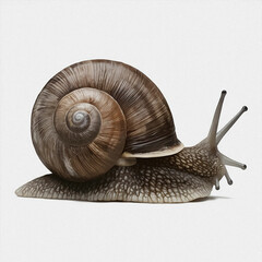 A Graceful garden snail crawling showcasing wildlife nature