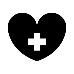 Sticker - Heart Medical Cross