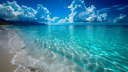 Wall Mural - Clear water on an exotic beach