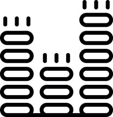 Poster - Minimalist black and white abstract geometric shapes pattern illustration with repetitive monochrome design. Modern artwork. And simple decorative lines. Perfect for contemporary. Stylish