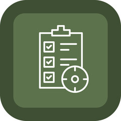 Poster - Planner Line Green Box Icon