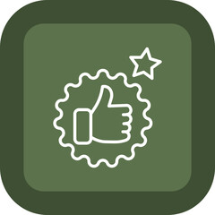 Sticker - Best Choice Line Green Box Icon