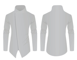 Sticker - Grey  male jacket. vector illustration