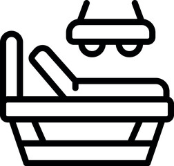 Wall Mural - Simplistic black and white line drawing of a grocery shopping basket icon