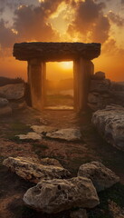 Wall Mural - In a mystical atmosphere Among the misty sunrises _082