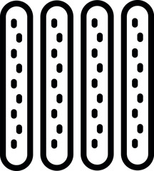 Poster - Graphic image of a repetitive striped design with vertical lines