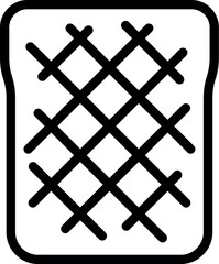 Poster - Simplistic monochrome icon featuring a grid or lattice design, ideal for various graphic uses