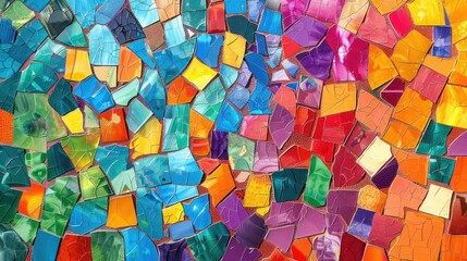 Poster - Vibrant mosaic backdrop