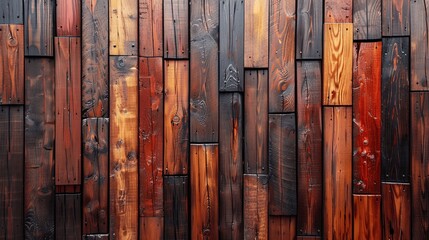 Wall Mural - Rich mahogany wood background with deep, warm tones and natural grain patterns.