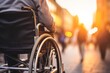 © Yuliia - Disabled person in wheelchair care accessibility disability medical treatment health support confidence rehabilitation communication diversity inclusion togetherness humans help assistance