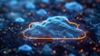 © Maxim Borbut - Technology networking and digital communication in business with cloud computing concept global social media AI server online binary illustration background modern futuristic