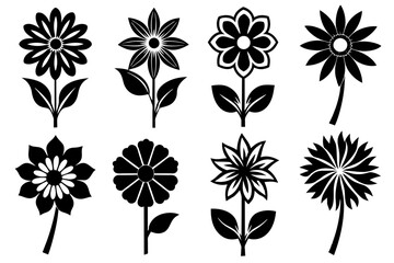 Wall Mural - Floral flowers Leaf Leaves Vector illustration of hand drawn wreaths