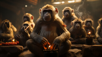 group of monkey