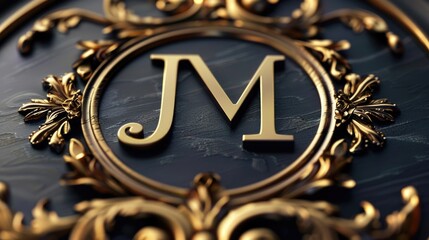 Aufkleber - A close-up shot of a clock face featuring the letter M