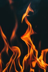 Poster - A fiery blaze lit up the darkness