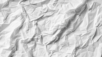 Poster - A close-up view of a crumpled sheet of paper with wrinkles and creases