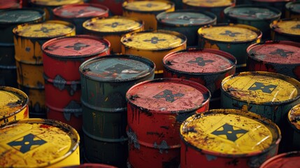 Poster - Barrels with paint stains