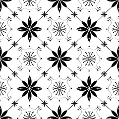 Wall Mural - minimalist pattern in black and white