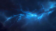 © Niko - vibrant blue lightning illuminates the night sky, symbolizing power and mystery. generative ai