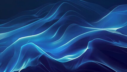 Poster - A close-up shot of a wave of blue light.