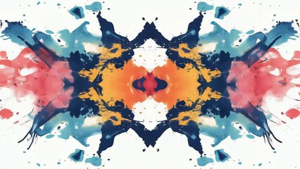 Poster - A vibrant butterfly with colorful paint splatters on its wings.