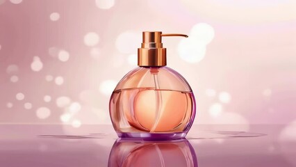 Poster - A bottle of perfume sits on a table, waiting to be used.