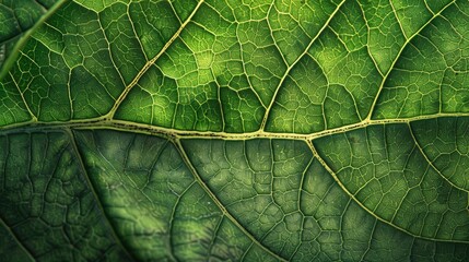 Wall Mural - Background of a green leaf s texture