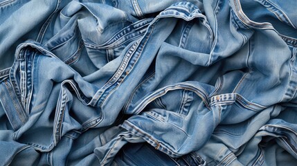 Sticker - Fabric of denim pants