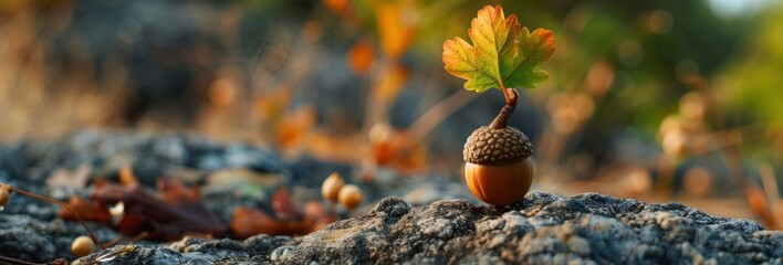 A humble acorn harboring the promise of a mighty oak