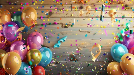 Wall Mural - Ideal for birthday invitations, social media posts, and festive designs.