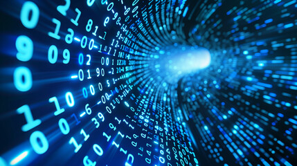 Poster - futuristic digital data technology background wallpaper 