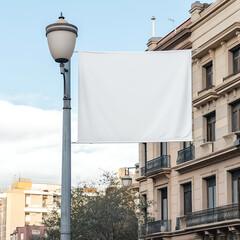 blank street sign on the street