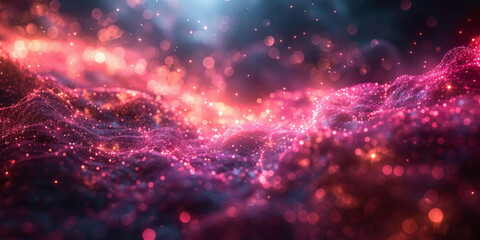 Digital background for tech, AI, neural networks, data, audio, graphics