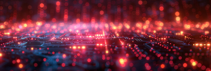 Digital background for tech, AI, neural networks, data, audio, graphics