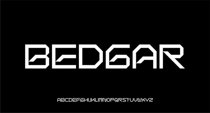 FUTURISTIC TECHNOLOGY FONT VECTOR TYPEFACE