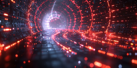 Digital background for tech, AI, neural networks, data, audio, graphics
