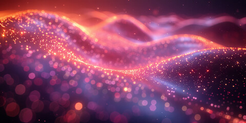 Digital background for tech, AI, neural networks, data, audio, graphics
