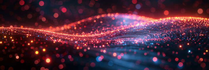 Digital background for tech, AI, neural networks, data, audio, graphics
