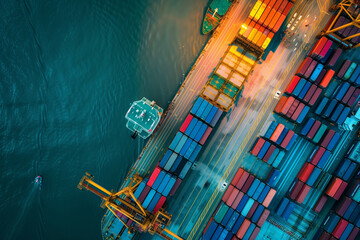 export shipping, Aerial view of Container international shipping