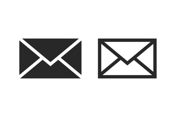 Poster - Mail icon set. Envelope icon, email message icon. Mail icon button sign, notification new message icon buttons