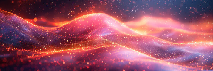Digital background for tech, AI, neural networks, data, audio, graphics