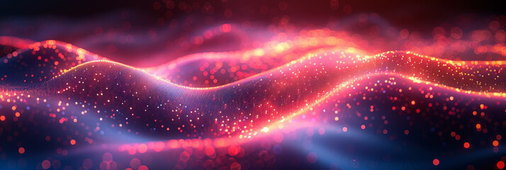 Digital background for tech, AI, neural networks, data, audio, graphics