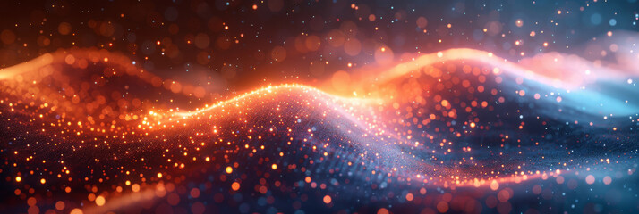 Digital background for tech, AI, neural networks, data, audio, graphics