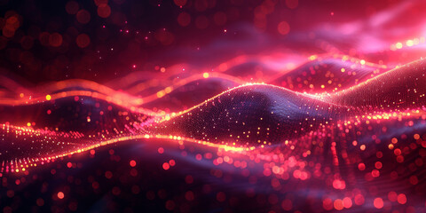 Digital background for tech, AI, neural networks, data, audio, graphics